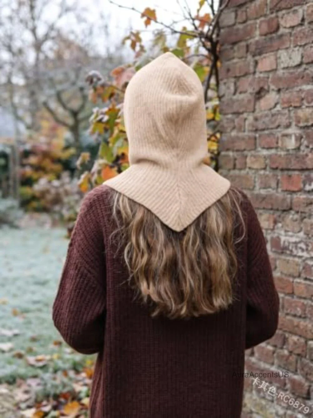 2-in-1 Knit Balaclava Beanie Hooded Scarf Neck Warmer Winter Hat
